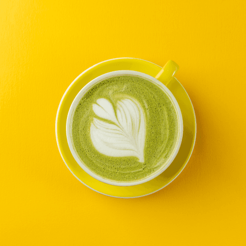 Matcha Latte with foam art