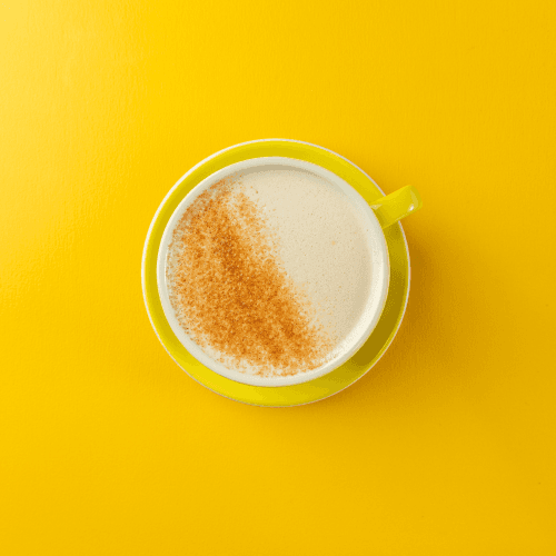 Chai latte with cinnamon