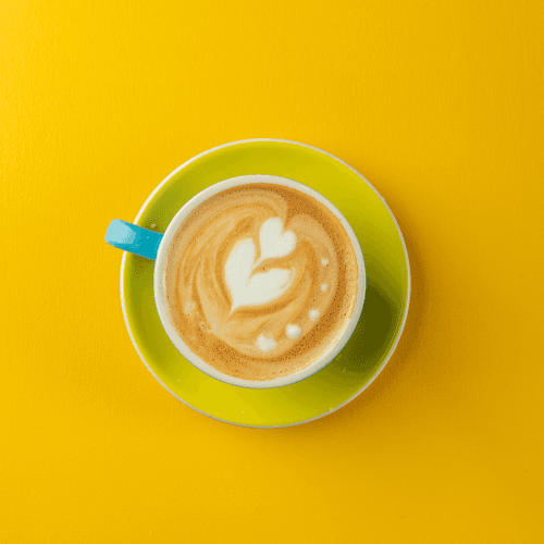 Cappuccino with latte art