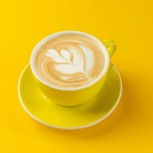 Vanilla Latte with leaf foam art