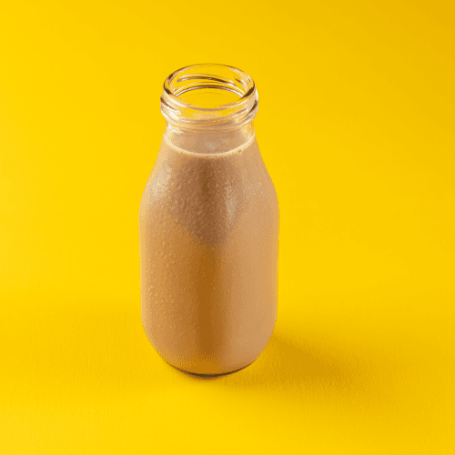 Bottle of organic chocolate milk