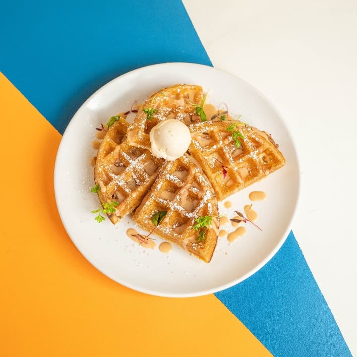 Churro Waffle with cinnamon sugar
