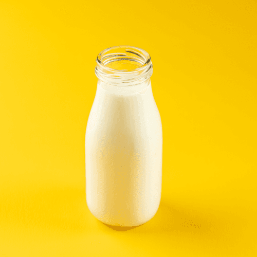 Bottle of organic milk